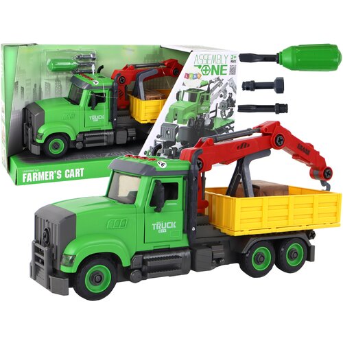 Lean Toys kiper i dizalica za sastavljanje ENE - zeleno/žuti Cene