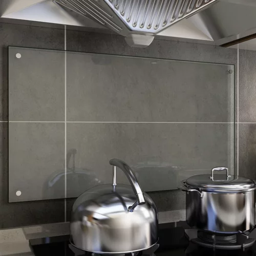 vidaXL kuhinjska zaštita od prskanja prozirna 90x50 cm kaljeno staklo