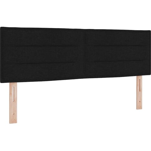  s opruga kutije s jastukom Crna 160 x 200 cm tkanina Slike