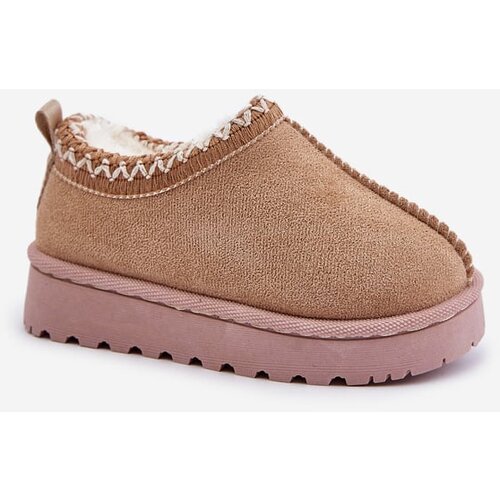 Kesi Children&amp;#039;s ankle snow boots on a platform insulated with fur beige Vilabria Slike