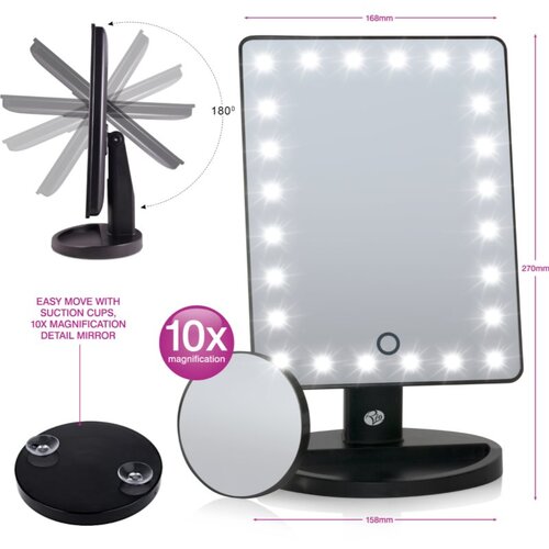 Rio 24 LED Mirror kozmetično ogledalce z LED-osvetlitvijo 1 kos Slike