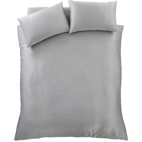 Catherine Lansfield Siva satenska posteljina za bračni krevet/za produženi krevet 230x220 cm Silky Soft &amp;ndash; Slike