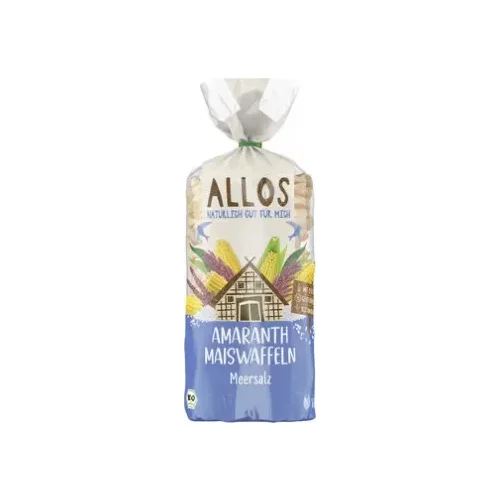Allos Bio koruzni in amarantovi vaflji - z morsko soljo