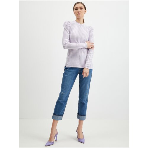 Orsay Light Purple Womens Light Checkered Sweater - Women Cijene