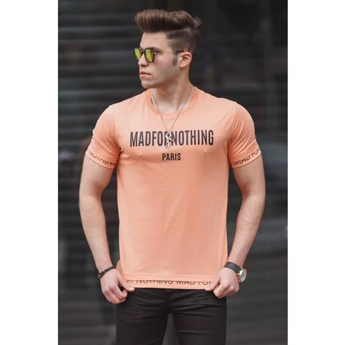 Madmext Orange Men's Printed T-Shirt 4588
