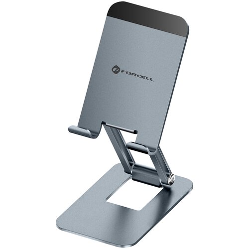 Forcell Namizno stojalo za pametni telefon / tablico Zložljivo Ultra kompaktno iz aluminija, Siva, (5000192543) Slike