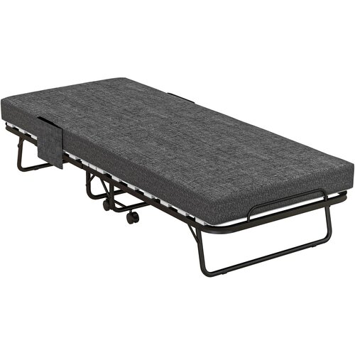 HOMCOM zložljiva postelja poliester, jeklo 190D x 80&Scaron; x 42V cm temno siva, (5000234849) Cene