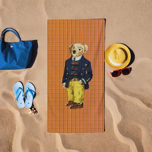 Lessentiel Maison Pe&amp;scaron;kir za plažu Teddy Bear, 150x150 cm, Narandžasti Slike