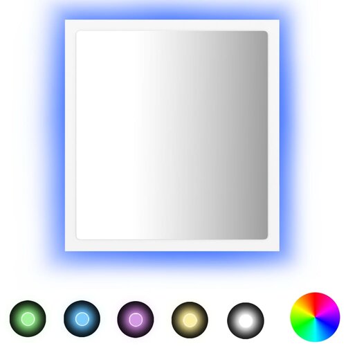  LED kupaonsko ogledalo bijelo 40 x 8,5 x 37 cm akrilno Slike