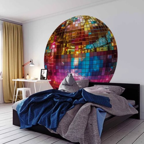  Okrugla fototapeta - Gold disco ball 180x180 Slike