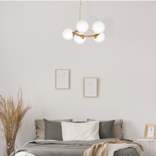 Luster na sajli VIENNA 5xE14/40W/230V zlatna Slike