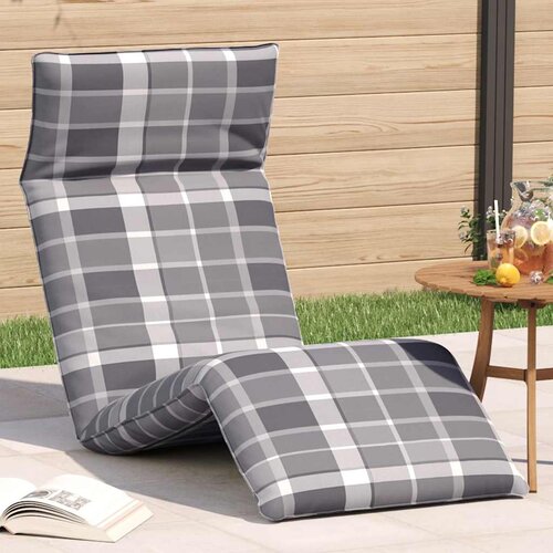  Sklopiva ležaljka za sunčanje siva s kariranim uzorkom 175x54x8 5 cm Oxford tkanina - Siva karirana 1 Cijene