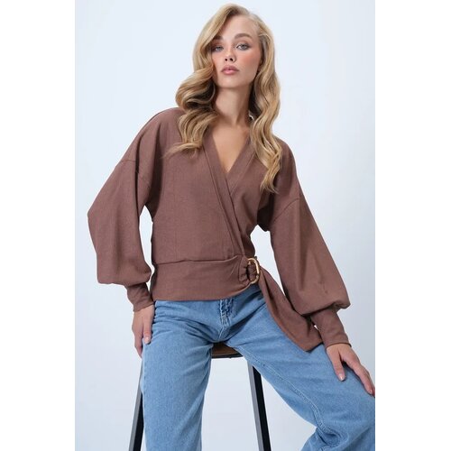 Trend Alacati Stili Ženska bluza Alc-X14505, Braon Cene