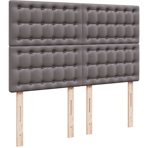 VidaXL otomanski okvir kreveta s madracem sivi 140x200cm umjetna koža Slike