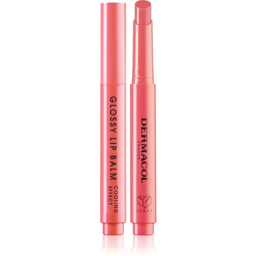 Dermacol Glossy Lip Balm negovalni sijaj za ustnice s hladilnim učinkom di&amp;scaron;ave 05 Strawberry 2.2 g Slike