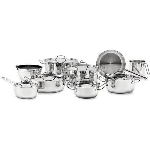 Elle Home &amp;ndash; Stainless Steel Cookware Set ECCS200416A, 16 Pieces Slike