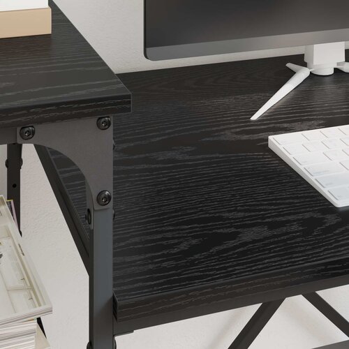  Stol Crni hrast 105 x 50 x 90 cm Konstruirano drvo Slike