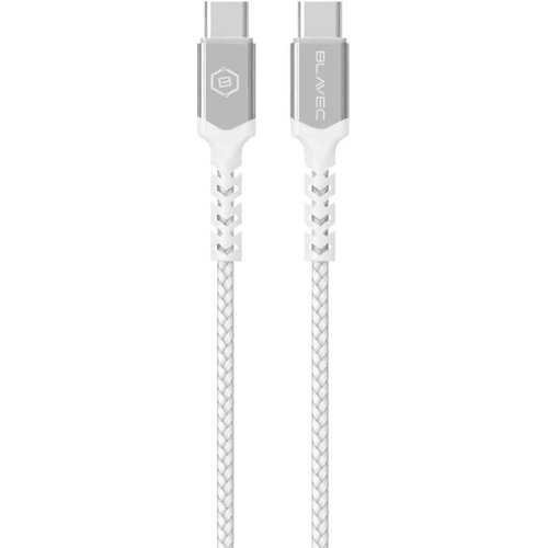 BLAVEC RAPTOR OPLETENI KABEL &amp;ndash; TIP C DO TIP C &amp;ndash; PD 60W 3A 25 cm &amp;ndash; bijeli Slike