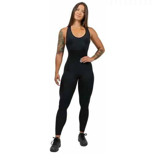 NEBBIA One-Piece Workout Jumpsuit Gym Rat Black L Fitness hlače