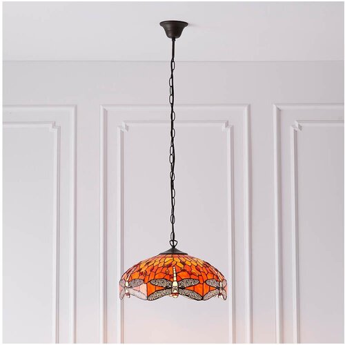Endon 64081 - Luster na lancu Tiffany DRAGONFLY 3xE27/60W/230V, prečnik 41 cm Cene