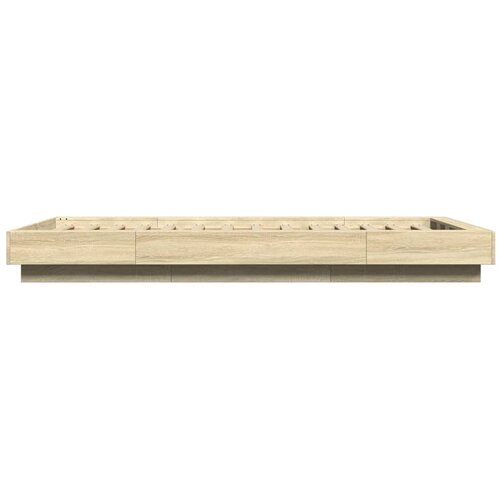  Okvir za krevet boja hrasta 90x200 cm konstruirano drvo Slike