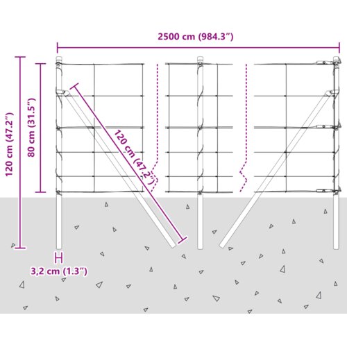 VidaXL Ograda za polje 0.8x25 m Pocinčani čelik Slike
