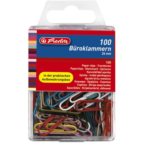 Spajalice ručne pvc kutija pk100 Herlitz 8760811 boja blister Cene