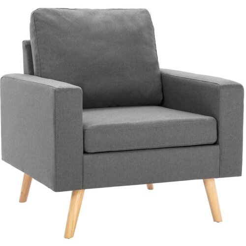  2-dijelni set sofa od tkanine svjetlosivi Slike