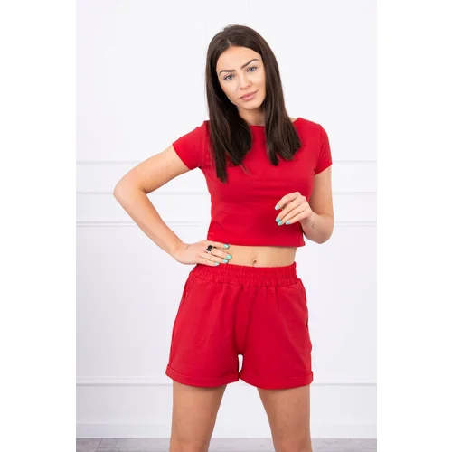 Kesi Cotton set with red shorts