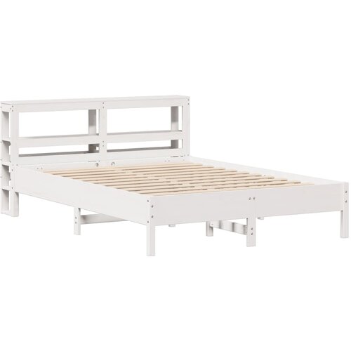 VidaXL Okvir kreveta bez madraca bijeli 160x200 cm od masivne borovine Slike
