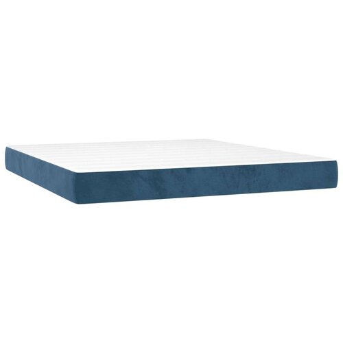 VidaXL Krevet s oprugama i madracem tamnoplavi 180x200 cm bar&amp;scaron;unasti Slike