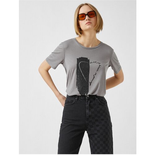 Koton T-Shirt - Gray - Regular fit Slike