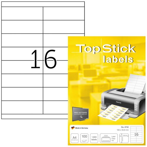 Herma Univerzalne etikete Topstick 8732, (105 x 33,80 mm), 100/1 Slike