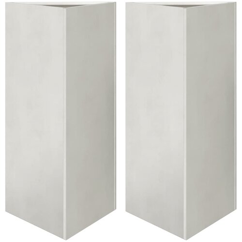  Vrtne sadilice 2kom trokutasta 40x34,5x75cm od nehrđajućeg čelika Slike