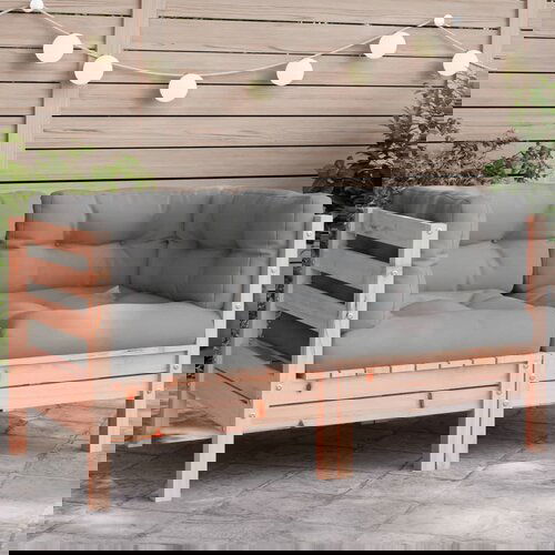 VidaXL Kutna vrtna sofa s jastucima od masivnog drva duglazije Slike