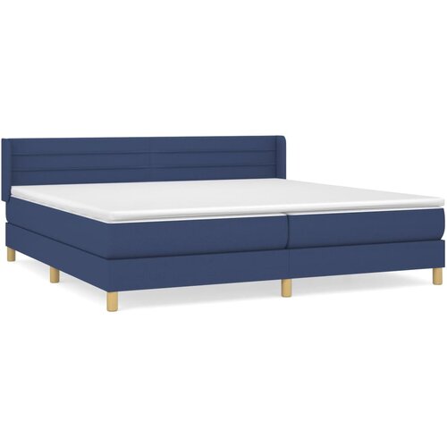Maison Chic Box spring postelja - Vzmetna postelja z vzmetnico modra 200x200 cm blago SL20278, (21881613) Cene