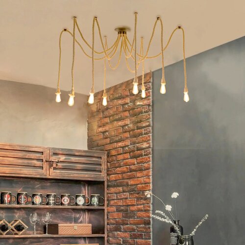 Toolight stropna svjetiljka viseći luster spider 8 E27 led APP681-8CP Slike