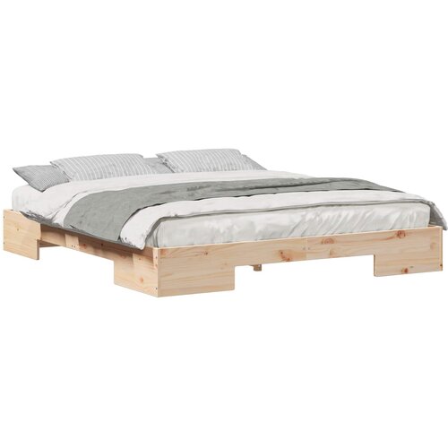 vidaXL Posteljni okvir Rjava 180 x 200 cm Trdna borovina, (5000123593) Cene