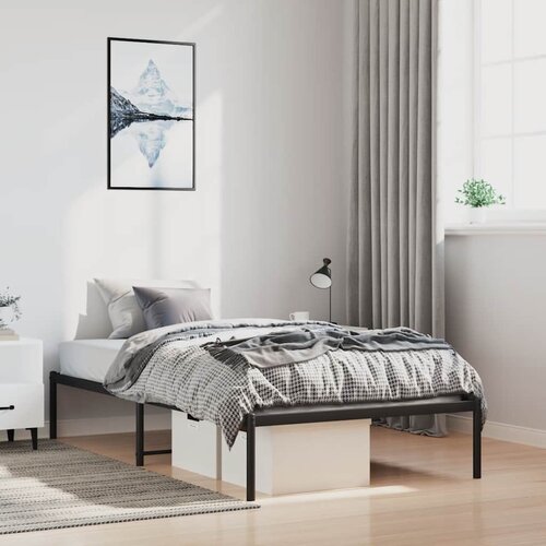 Metalni okvir za krevet crni 100 x 190 cm Cene