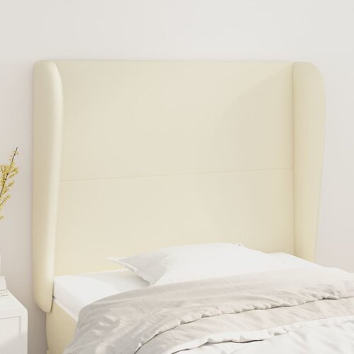 vidaXL Uzglavlje s ušima krem 93x23x118/128 cm od umjetne kože Cene