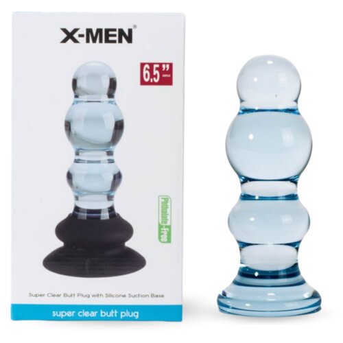 X-Men Analni Čep 3 Beads Blue 6,5 Cene