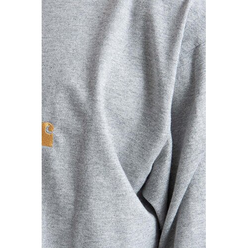 Carhartt WIP Pamučna majica dugih rukava Chase boja: siva, melanž, I026392.GREY.HEATH-GREY.HEATH Slike