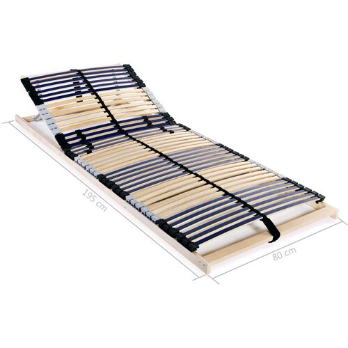  Podnice za krevet 2 kom s 42 letvice i 7 zona 80 x 200 cm Slike