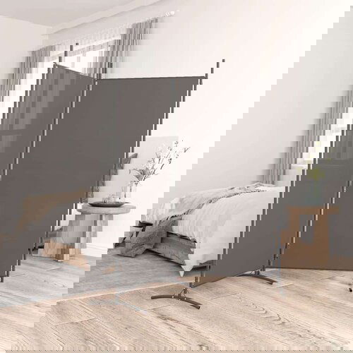 Sobna pregrada s 2 panela antracit 175 x 180 cm od tkanine Slike