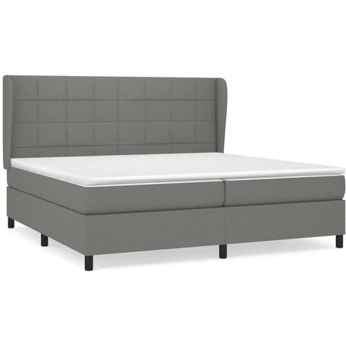 Maison Chic Box spring postelja - Vzmetna postelja z vzmetnico temno siva 200x200 cm blago SL19894, (21893267) Cene