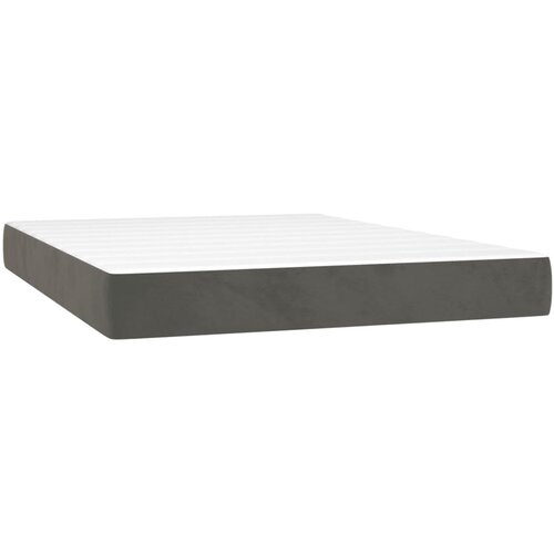 VidaXL Vzmetnica z žepkasto vzmetjo srednje trdote temno siva 137x190x20 cm žamet, (5000288732) Slike
