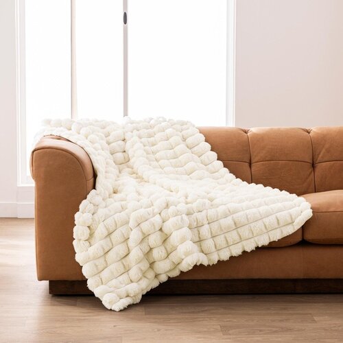 Douceur d int&amp;eacute;rieur Krem deka od mikropli&amp;scaron;a/od umjetnog krzna 180x220 cm Igloo &amp;ndash; Slike