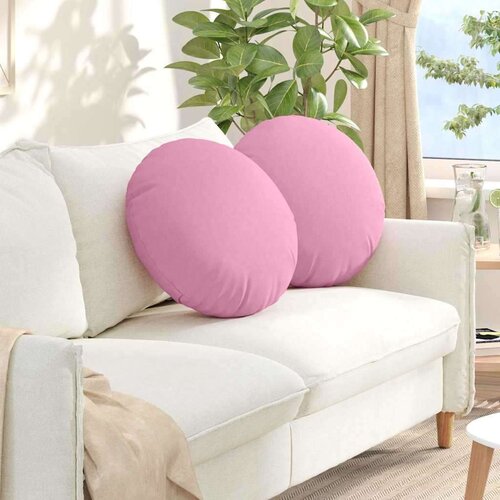 vidaXL Sedežne blazine 2 pcs Roza &Oslash;50 x 19 cm blago Cene