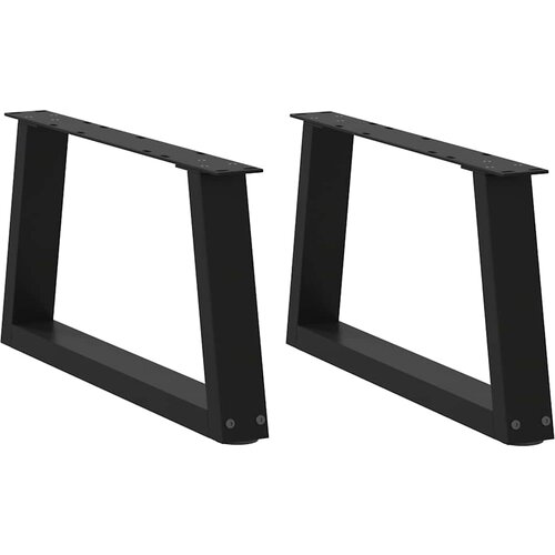 VidaXL noge jedilne mize v-oblike 2 kosa črne 50x(30-31,3) cm jeklo Slike