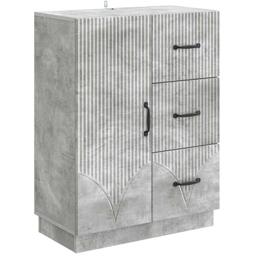  Kreveta Betonska siva 66 x 34 5 x 87 cm Konstruirano drvo - Betonska siva Cene